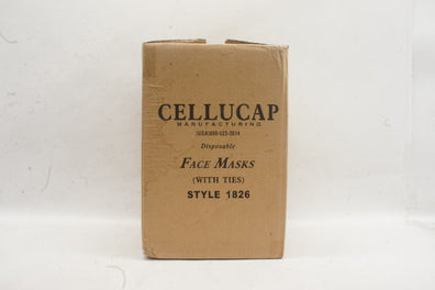 Cellucap 1826 Face Mask with Ties Blue - Case of 250